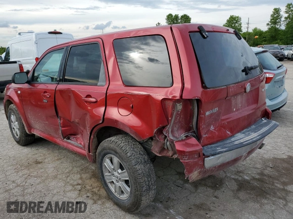 2008 Mercury Mariner with VIN 4M2CU91138KJ47615, listed as a Copart auction lot 55449304 with 215,666 mi miles and Salvage Title. Bid and sale history available at carsss.com. Image 2.