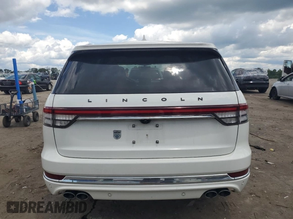 2020 Lincoln Aviator Black Label with VIN 5LM5J9XC7LGL01022, listed as a Copart auction lot 61236505 with 80,510 mi miles and Salvage title. Bid and sale history available at DreamBid. Image 6.