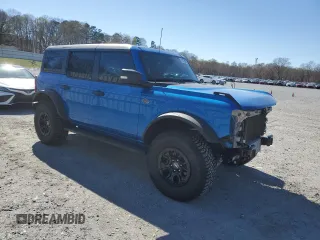2023 Ford Bronco with VIN 1FMEE5DP7PLB92288, listed as a Copart auction lot 49272285 with 8,591 mi miles and Salvage Title. Bid and sale history available at DreamBid. Image 4.