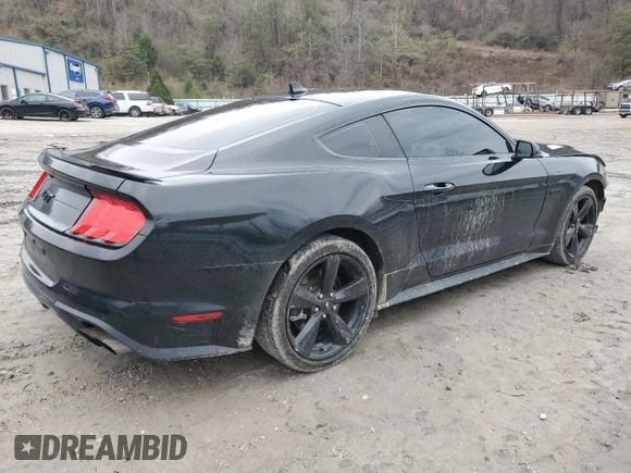 2022 Ford Mustang GT with VIN 1FA6P8CF9N5140097, listed as a Copart auction lot 85446814 with 19,066 mi miles and Salvage Title. Bid and sale history available at carsss.com. Image 3.
