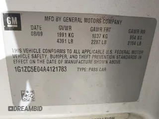 2010 Chevrolet Malibu 1LT with VIN 1G1ZC5E04A4121783, listed as a IAAI auction lot 41697561 with 188,195 mi miles and . Bid and sale history available at DreamBid. Image 9.