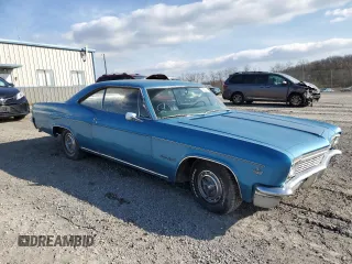 1966 Chevrolet Impala with VIN 168376A109409, listed as a Copart auction lot 79838074 with 34,130 mi miles and Clean title. Bid and sale history available at DreamBid. Image 4.