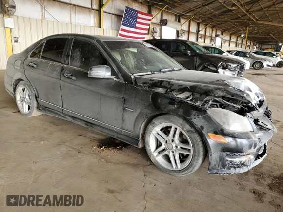 2012 Mercedes-Benz C 350 Sport with VIN WDDGF5HB7CR197089, listed as a Copart auction lot 50959415 with 213,005 mi miles and Salvage Title. Bid and sale history available at DreamBid. Image 4.