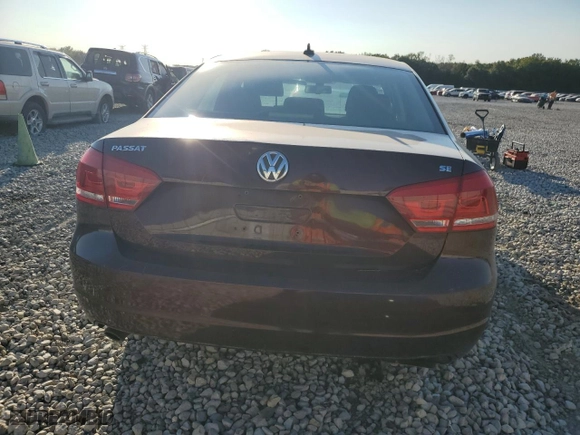 2012 Volkswagen Passat SE with VIN 1VWBP7A30CC103442, listed as a Copart auction lot 74828044 with 196,714 mi miles and Clean Title. Bid and sale history available at carsss.com. Image 6.