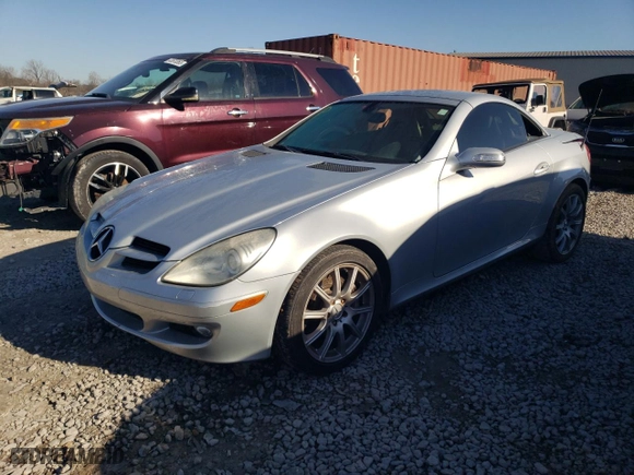 2005 Mercedes-Benz SLK-Class with VIN WDBWK56F35F029234, listed as a Copart auction lot 43336225 with 103,346 mi miles and Salvage Title. Bid and sale history available at carsss.com. Image 1.
