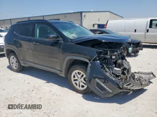 2018 Jeep Compass Sport with VIN 3C4NJDAB2JT220416, listed as a Copart auction lot 56775465 with 99,869 mi miles and Salvage title. Bid and sale history available at DreamBid. Image 4.