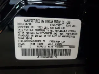 2011 Infiniti G25 x z VIN JN1DV6ARXBM650178, wystawiony jako Copart lot #60138465 z przebiegiem 237 303 mil mil oraz Szkoda całkowita • Salvage title. Historia ofert i sprzedaży dostępna na DreamBid. Obrazek 12.