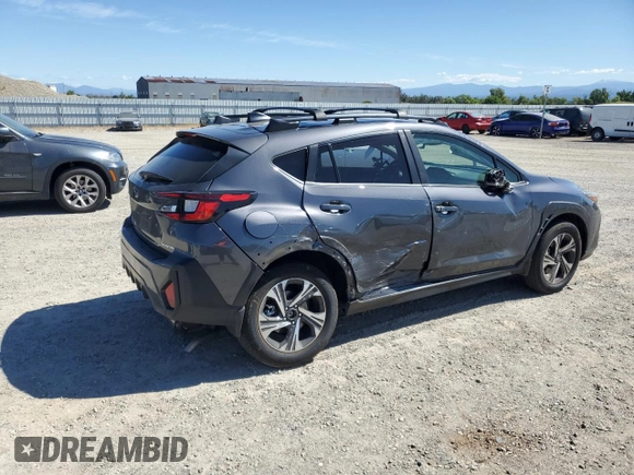 2024 Subaru Crosstrek Premium with VIN JF2GUADC7R8313737, listed as a Copart auction lot 58200215 with 24,437 mi miles and Salvage title. Bid and sale history available at DreamBid. Image 3.
