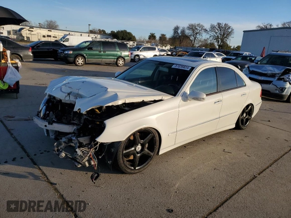 2009 Mercedes-Benz E-Class Sport 5.5L with VIN WDBUF72X79B376679, listed as a Copart auction lot 87035824 with 0 mi miles and Salvage Title. Bid and sale history available at carsss.com. Image 1.
