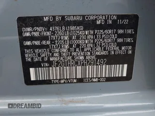 2023 Subaru Crosstrek Special Sports with VIN JF2GTHRCXPH291492, listed as a IAAI auction lot 42283461 with 18,163 mi miles and . Bid and sale history available at DreamBid. Image 9.