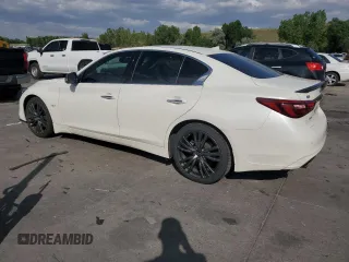 2020 Infiniti Q50 Luxe with VIN JN1EV7ARXLM254294, listed as a Copart auction lot 61596615 with 54,096 mi miles and Salvage title. Bid and sale history available at DreamBid. Image 2.