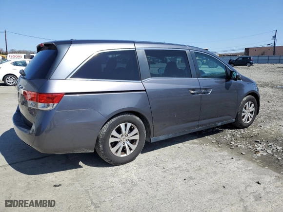 2014 Honda Odyssey EX-L with VIN 5FNRL5H63EB043907, listed as a Copart auction lot 50632695 with 143,486 mi miles and Salvage Title. Bid and sale history available at carsss.com. Image 3.