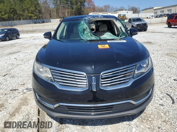 2016 Lincoln MKX Reserve z VIN 2LMTJ6LR5GBL66195, wystawiony jako Copart lot #48084915 z przebiegiem Nie podano mil oraz Szkoda całkowita • Salvage title. Historia ofert i sprzedaży dostępna na DreamBid. Obrazek 5.