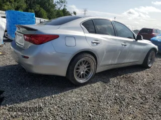 2015 Infiniti Q50 Premium with VIN JN1BV7AP7FM356447, listed as a Copart auction lot 58823045 with 137,642 mi miles and Salvage title. Bid and sale history available at DreamBid. Image 3.