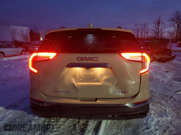 2022 GMC Terrain AT4 with VIN 3GKALYEV1NL309263, listed as a Copart auction lot 46481495 with 36,597 mi miles and Salvage Title. Bid and sale history available at DreamBid. Image 6.