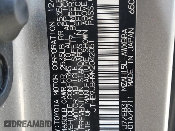 2021 Lexus UX 250h F Sport z VIN JTHE9JBH9M2042051, wystawiony jako Copart lot #62956415 z przebiegiem 51 972 mil mil oraz Szkoda całkowita • Salvage title. Historia ofert i sprzedaży dostępna na DreamBid. Obrazek 14.