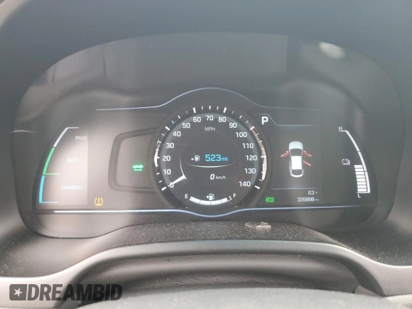 2017 Hyundai Ioniq Limited with VIN KMHC85LC4HU036119, listed as a Copart auction lot 55686595 with 326,888 mi miles and Salvage title. Bid and sale history available at DreamBid. Image 9.