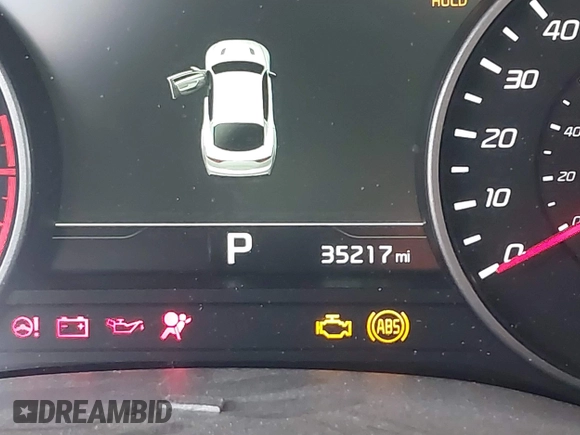 2019 Kia Stinger GT1 with VIN KNAE45LC2K6049548, listed as a IAAI auction lot 40970268 with 35,217 mi miles and . Bid and sale history available at DreamBid. Image 16.