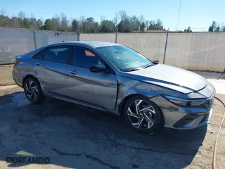 2025 Hyundai Elantra SEL Sport with VIN KMHLM4DG8SU869937, listed as a IAAI auction lot 41367358 with 7,012 mi miles. Bid and sale history available at carsss.com. Image 1.