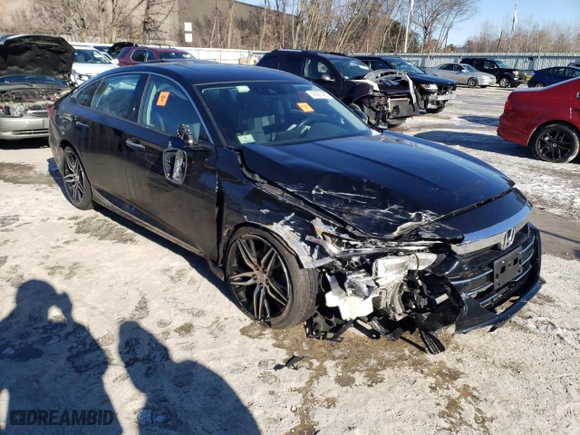 2021 Honda Accord Sedan Touring with VIN 1HGCV2F95MA018124, listed as a Copart auction lot 43921455 with NaN miles and Salvage Title. Bid and sale history available at carsss.com. Image 4.