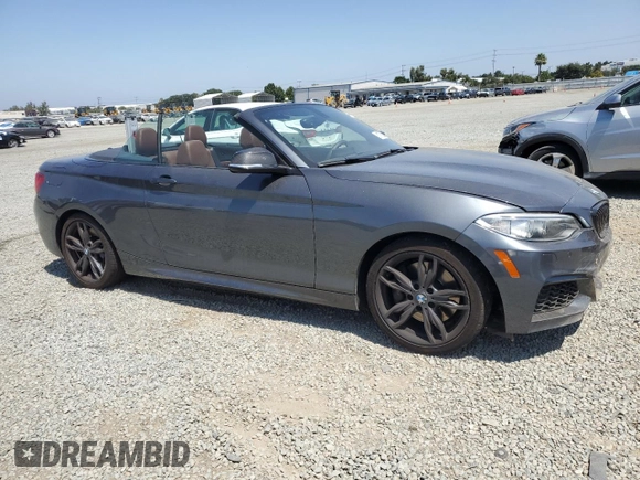 2017 BMW 2 Series with VIN WBA2L1C34HV666785, listed as a Copart auction lot 61775835 with 57,386 mi miles and Salvage title. Bid and sale history available at DreamBid. Image 4.