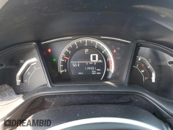 2017 Honda Civic Sedan LX with VIN 19XFC2F57HE079749, listed as a Copart auction lot 51920775 with 114,431 mi miles and Salvage Title. Bid and sale history available at carsss.com. Image 9.
