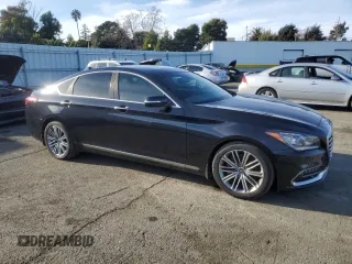 2018 Genesis G80 3.8L z VIN KMHGN4JE1JU265260, wystawiony jako Copart lot #87121164 z przebiegiem 90 611 mil mil oraz Szkoda całkowita • Salvage title. Historia ofert i sprzedaży dostępna na DreamBid. Obrazek 4.