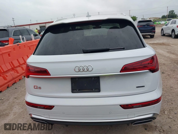 2023 Audi Q5 S line Premium Plus with VIN WA1EAAFY9P2053732, listed as a IAAI auction lot 42075720 with 51,553 mi miles. Bid and sale history available at carsss.com. Image 16.