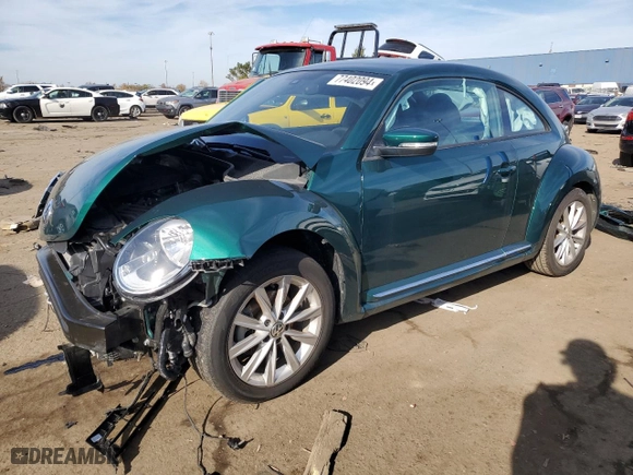 2018 Volkswagen Beetle S with VIN 3VWFD7AT7JM712713, listed as a Copart auction lot 77402094 with 0 mi miles and Clean Title. Bid and sale history available at carsss.com. Image 1.