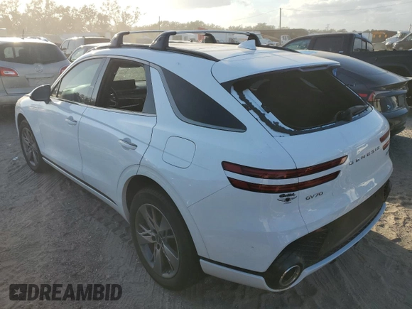 2024 Genesis GV70 Sport with VIN 5NMMCDTC1RH011009, listed as a Copart auction lot 77260974 with 1,672 mi miles and Non Repairable. Bid and sale history available at DreamBid. Image 2.
