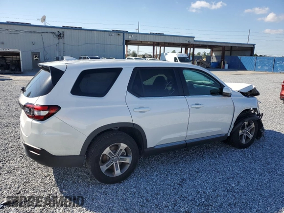 2025 Honda Pilot EX-L with VIN 5FNYG2H41SB007741, listed as a Copart auction lot 45965725 with 11,858 mi miles and Salvage Title. Bid and sale history available at carsss.com. Image 3.