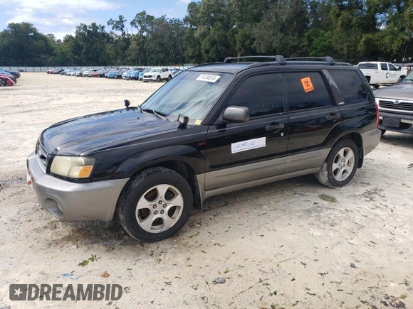 2003 Subaru Forester XS with VIN JF1SG65683H708738, listed as a Copart auction lot 74134674 with 0 mi miles and Salvage Title. Bid and sale history available at carsss.com. Image 1.