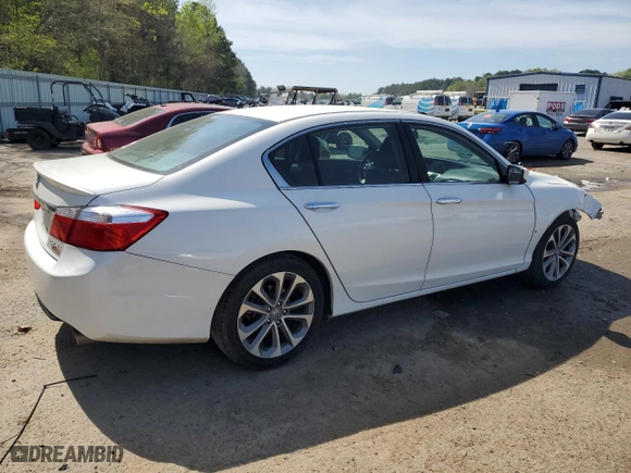 2015 Honda Accord Sedan Sport with VIN 1HGCR2F58FA017618, listed as a Copart auction lot 50332185 with 113,463 mi miles and Salvage Title. Bid and sale history available at carsss.com. Image 3.