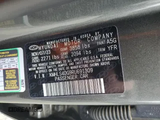 2024 Hyundai Elantra SEL with VIN KMHLS4DG9RU691309, listed as a Copart auction lot 51324695 with 15,232 mi miles and Salvage Title. Bid and sale history available at carsss.com. Image 13.
