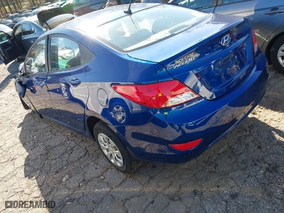 2016 Hyundai Accent SE with VIN KMHCT4AE6GU077508, listed as a IAAI auction lot 41800735 with 1 mi miles. Bid and sale history available at carsss.com. Image 3.