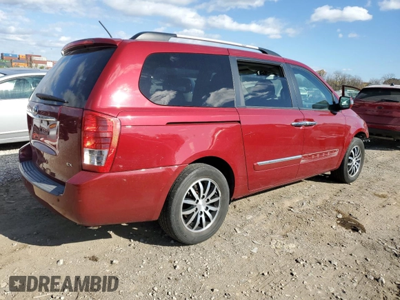 2011 Kia Sedona EX with VIN KNDMH4C72B6374068, listed as a Copart auction lot 79109454 with 104,860 mi miles and Salvage Title. Bid and sale history available at carsss.com. Image 3.