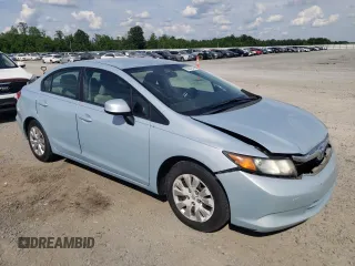 2012 Honda Civic LX with VIN 19XFB2F55CE330845, listed as a Copart auction lot 53331834 with 70,857 mi miles and Salvage Title. Bid and sale history available at DreamBid. Image 4.
