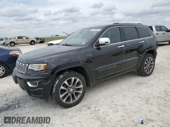 2017 Jeep Grand Cherokee Overland z VIN 1C4RJFCG2HC700029, wystawiony jako Copart lot #48120525 z przebiegiem 107 369 mil mil oraz Szkoda całkowita • Salvage title. Historia ofert i sprzedaży dostępna na DreamBid. Obrazek 1.