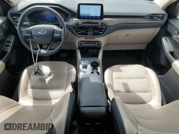 2020 Ford Escape Titanium with VIN 1FMCU9J99LUB07009, listed as a Copart auction lot 63213495 with 61,376 mi miles and Salvage title. Bid and sale history available at DreamBid. Image 8.