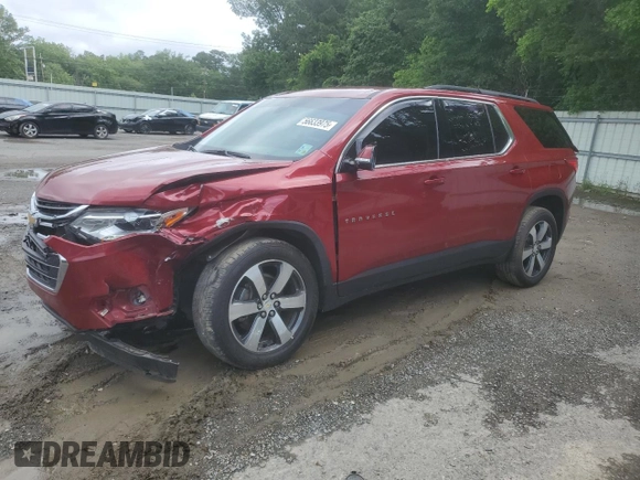 2020 Chevrolet Traverse LT z VIN 1GNERHKW4LJ273654, wystawiony jako Copart lot #56633975 z przebiegiem 69 561 mil mil oraz Szkoda całkowita • Salvage title. Historia ofert i sprzedaży dostępna na DreamBid. Obrazek 1.