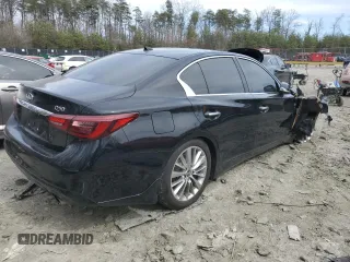 2018 Infiniti Q50 Luxe z VIN JN1EV7AP8JM360979, wystawiony jako Copart lot #49879575 z przebiegiem 80 031 mil mil oraz Szkoda całkowita • Salvage title. Historia ofert i sprzedaży dostępna na DreamBid. Obrazek 3.