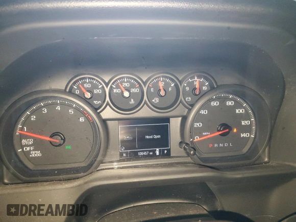 2023 Chevrolet Silverado 1500 Work Truck with VIN 3GCNAAEK3PG355107, listed as a Copart auction lot 52898205 with 106,457 mi miles and Clean Title. Bid and sale history available at DreamBid. Image 9.