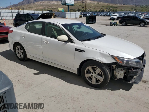 2015 Kia Optima LX with VIN KNAGM4A73F5664551, listed as a Copart auction lot 54159005 with 103,170 mi miles and Salvage Title. Bid and sale history available at carsss.com. Image 4.