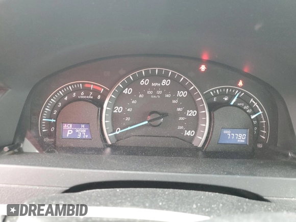 2012 Toyota Camry L with VIN 4T1BF1FK8CU086222, listed as a Copart auction lot 49425445 with 77,790 mi miles and Salvage Title. Bid and sale history available at carsss.com. Image 9.