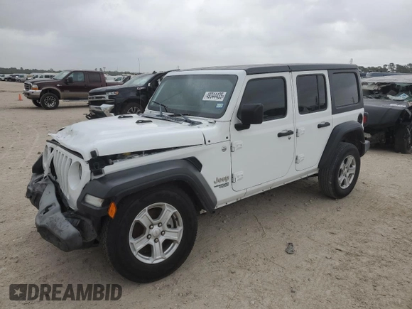 2020 Jeep Wrangler Unlimited Sport S with VIN 1C4HJXDG9LW311833, listed as a Copart auction lot 49344435 with 61,759 mi miles and Salvage title. Bid and sale history available at DreamBid. Image 1.