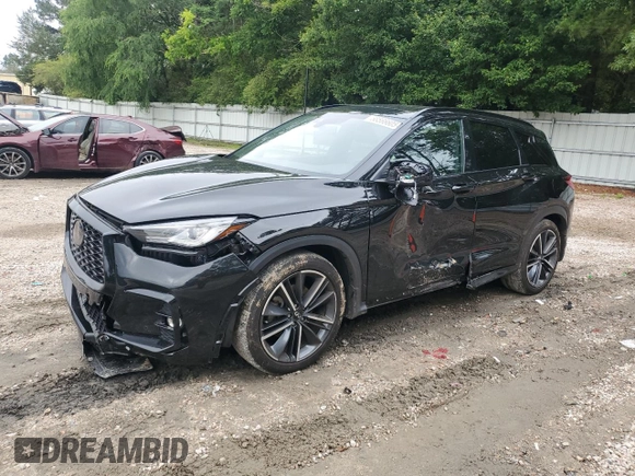 2024 Infiniti QX50 Sport with VIN 3PCAJ5FA9RF104578, listed as a Copart auction lot 58566605 with 16,306 mi miles and Salvage title. Bid and sale history available at DreamBid. Image 1.