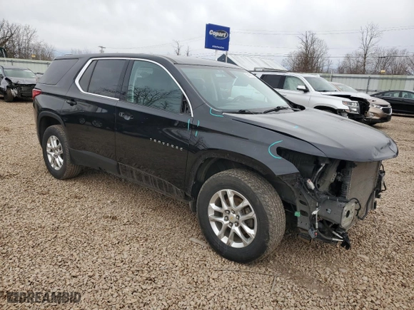 2020 Chevrolet Traverse LS with VIN 1GNEVFKWXLJ169038, listed as a Copart auction lot 50458755 with 110,147 mi miles and Salvage Title. Bid and sale history available at carsss.com. Image 4.