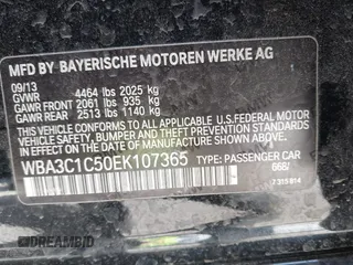 2014 BMW 3 Series 328i with VIN WBA3C1C50EK107365, listed as a IAAI auction lot 41959537 with 161,749 mi miles. Bid and sale history available at carsss.com. Image 9.