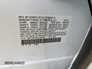 2022 Acura MDX with VIN 5J8YD9H3XNL004090, listed as a Copart auction lot 60478025 with 45,041 mi miles and Salvage title. Bid and sale history available at DreamBid. Image 13.