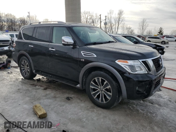 2020 Nissan Armada SL with VIN JN8AY2NC3L9621331, listed as a Copart auction lot 43926685 with 116,566 mi miles and Salvage Title. Bid and sale history available at carsss.com. Image 4.
